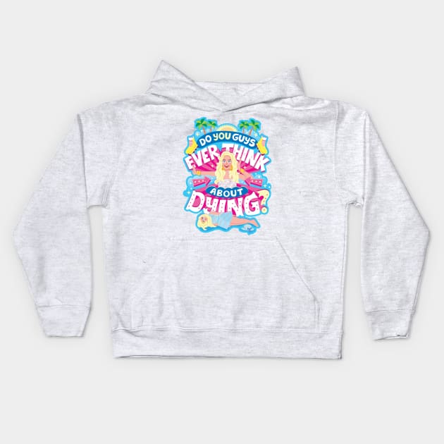 Do you guys ever think about dying? Kids Hoodie by risarodil